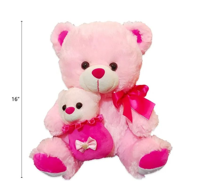 12 Pieces of Pink Mother And Child Bear