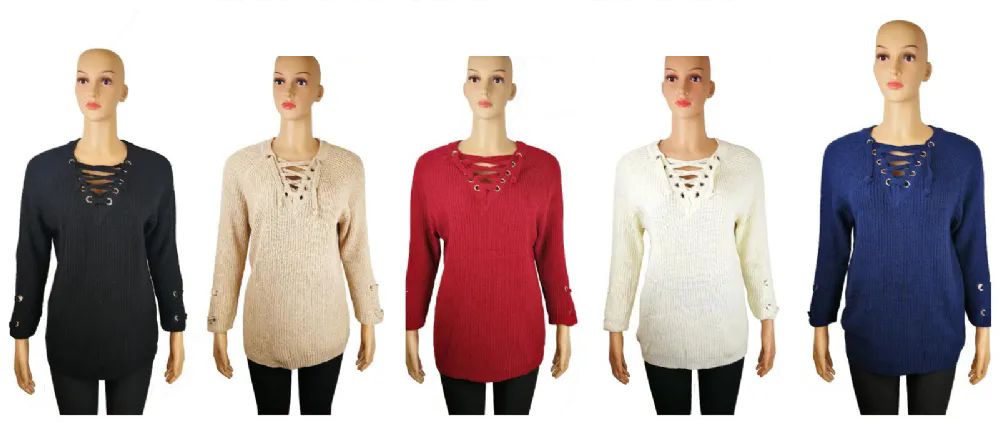 48 Wholesale Womens Sweaters Strechy Winter Assorted Color And Size