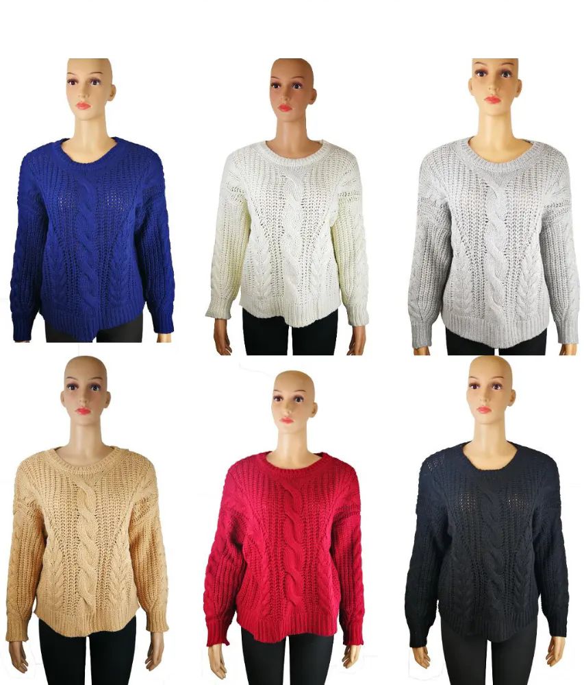 48 Pieces of Womens Strechy Winter Sweaters Assorted Color -- Size Assorted