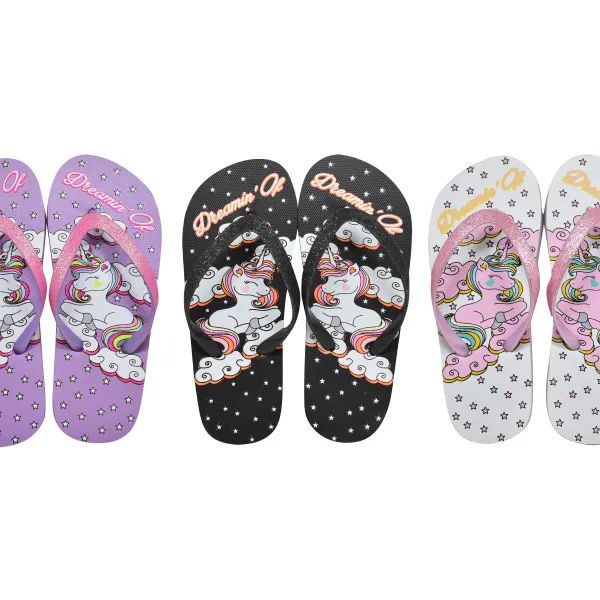 36 Pairs of Girls Fashion Flat Sandals Man Made Sole And Upper Imported