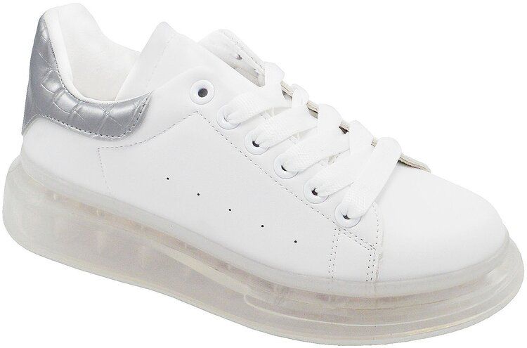 12 pairs of Women Sneakers Silver Size 5 - 10 Assorted