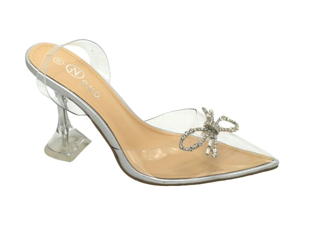12 Wholesale Womens Clear Heels Sandals Transparent Peep Toe Mules - at -  wholesalesockdeals.com