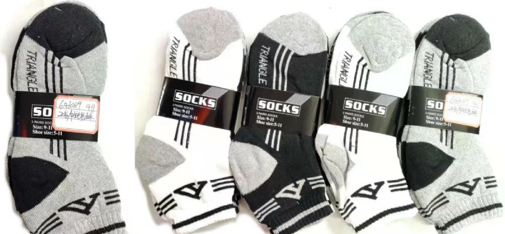 60 Pieces of Crew Sock Assorted Color Size 9 - 11
