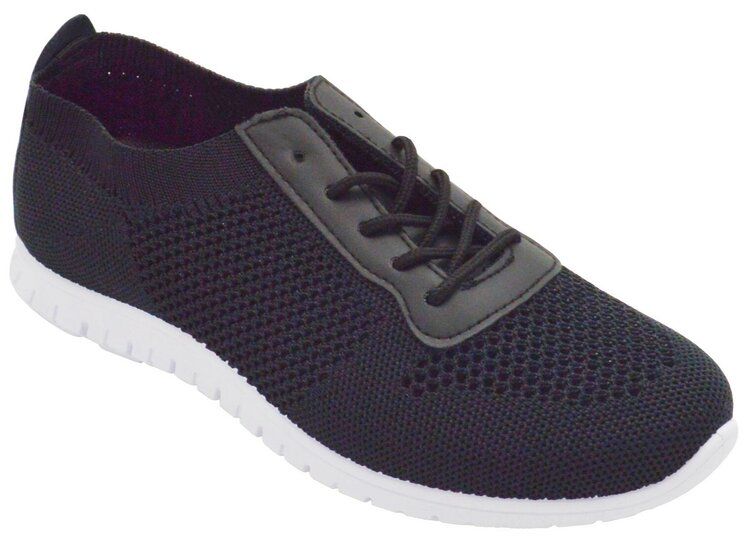 12 pairs of Women Sneakers Black Size 5 - 10 Assorted