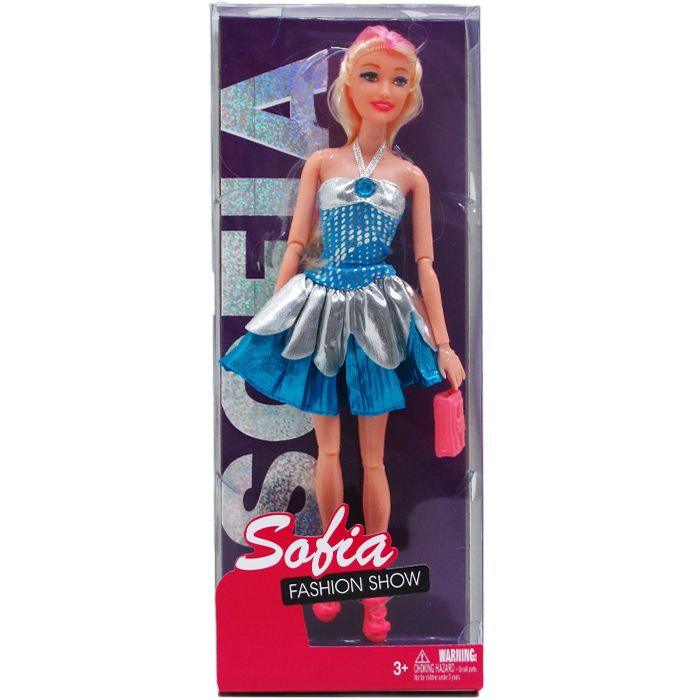 12 Wholesale 11.5" Bendable Sofia Doll W/ Access In Window Box, 3 Assorted