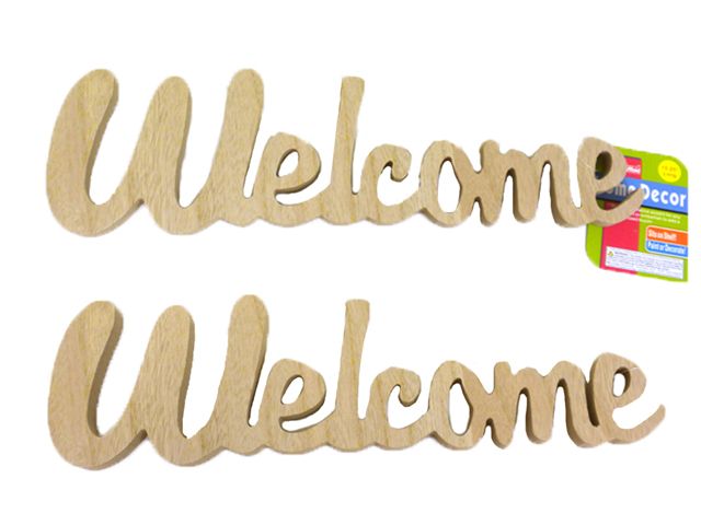 96 Pieces of Wooden Words "welcome"
