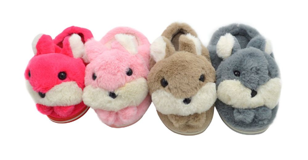 36 Pairs of Girls Fuzzy Slippers Bunny Fluffy Sandals Cute Warm Cozy Plush Slip On Kids House Slippers