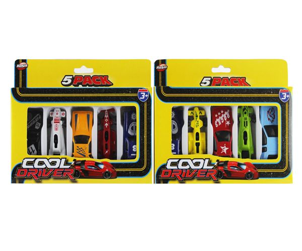 72 Wholesale 5 Pieces 2.75 Inches Die Cast Mini Toy Car Set In Window