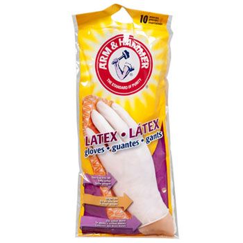 24 pieces of Gloves Latex Disposable 10ct Arm And Hammer