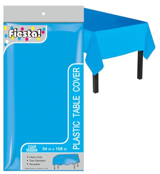 48 Wholesale Heavy Duty Plastic Table Cover In Turquoise 54x108