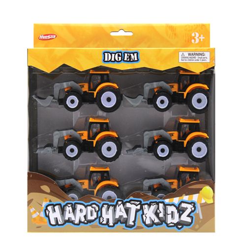 12 Wholesale 6 Piece 4.5 Inch Construction Tractor In Window Box