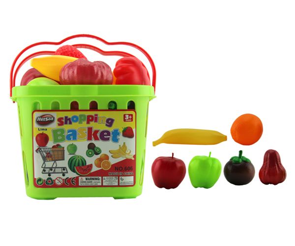 12 Wholesale 20 Pieces Fruit Play Set With Bucket In Net Bag