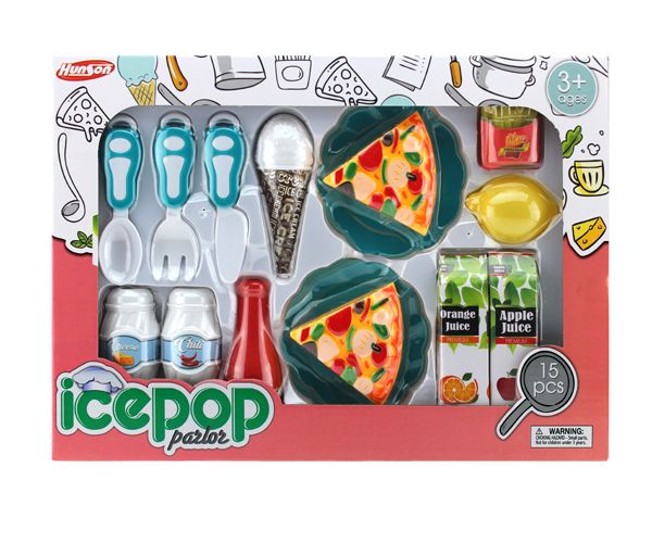 6 Wholesale 15 Pieces Pizza Play Set In Open Blister Box