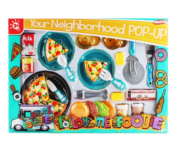 6 Pieces 30 Pieces Food Play Set In Open Blister Box - Girls Toys