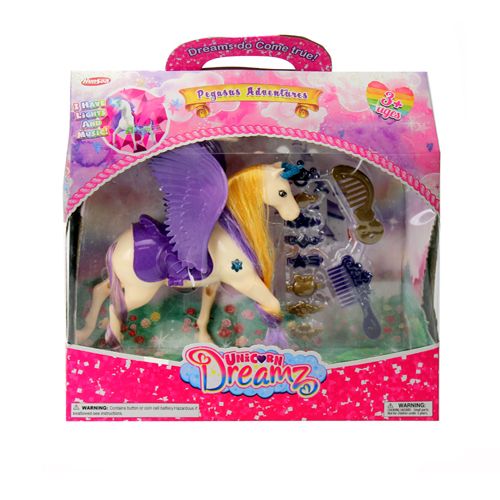 6 Wholesale 7.5 Inch Pegasus With Light 10 Pieces Accessories In Window
