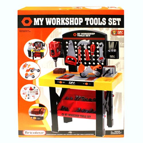 4 Wholesale Workshop Table With 40 Piece Tool Play Set In Box