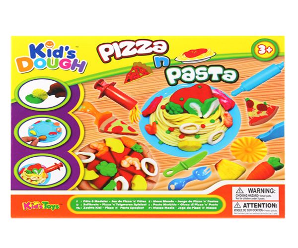 12 Pieces of Kid's Dough Pizza And Pasta Set In Printed Box