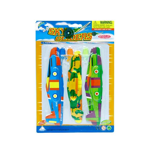 72 Wholesale 3 Piece Sky Gliders On Blister Card