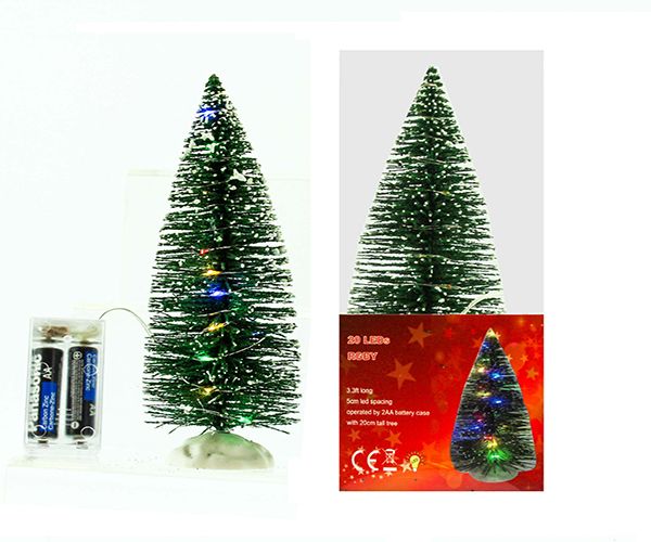 12 Wholesale 30cm Small Christmas Tree 2m 20 Led Light In Pvc Box ...