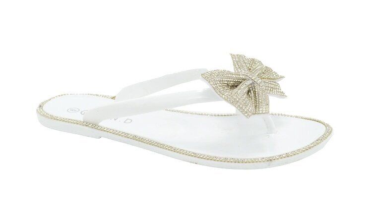 12 Wholesale Jelly Sandal For Women In White Size 7-11