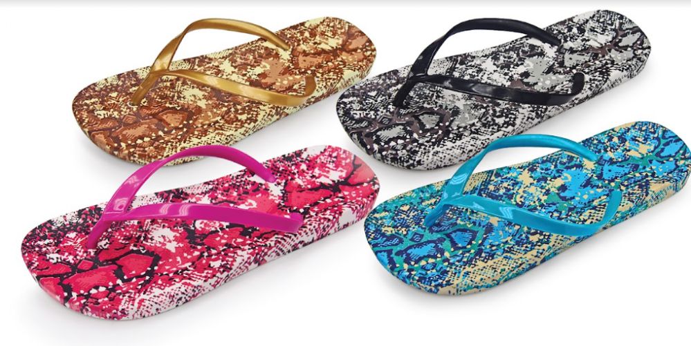Wholesale Footwear Ladies Camo Jelly Flip Flop In Assorted Color And Size