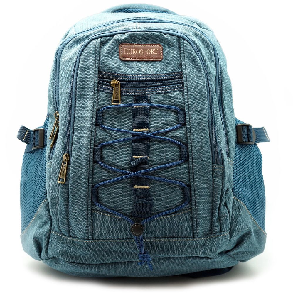 12 Pieces of Unisex Backpack Premium Zipper Color Blue