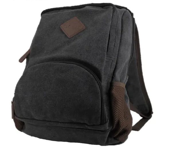 12 Wholesale Unisex Backpack Premium Zipper Color Blalck