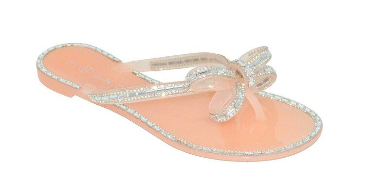 12 Wholesale Jelly Sandal For Women In Pink Size 6-10