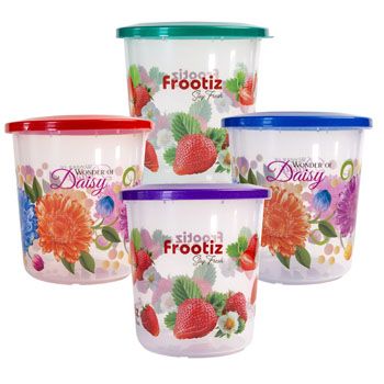 24 pieces Food Storage Cont 3 Designs 6.5 Qt/26 Cups 4 Colors Lids #delta 6250 - Food & Beverage