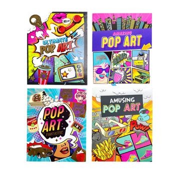 48 Wholesale Coloring Book Pop Art 32 Pg Foil Cover 4 Asstd