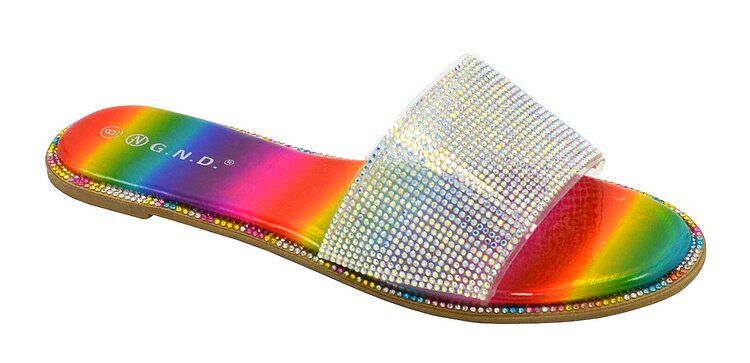 Wholesale Footwear Jelly Sandal For Women In Rainbow Size 5-10