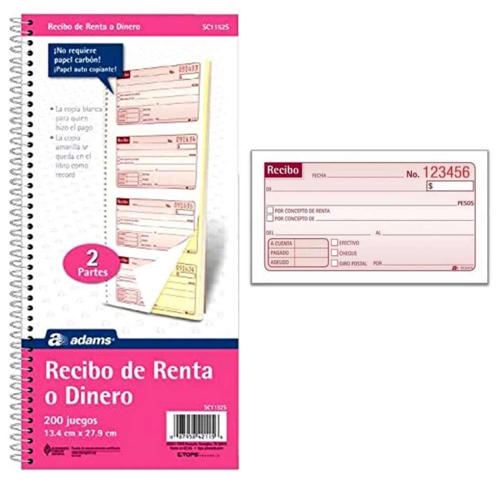 25 Pieces of 50 Page Rent Receipt Books