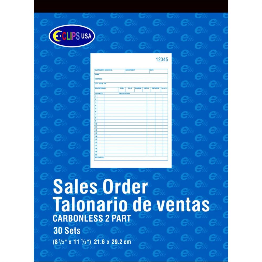 60 Pieces of 30 Page Carbonless Sales Order Receipt Books