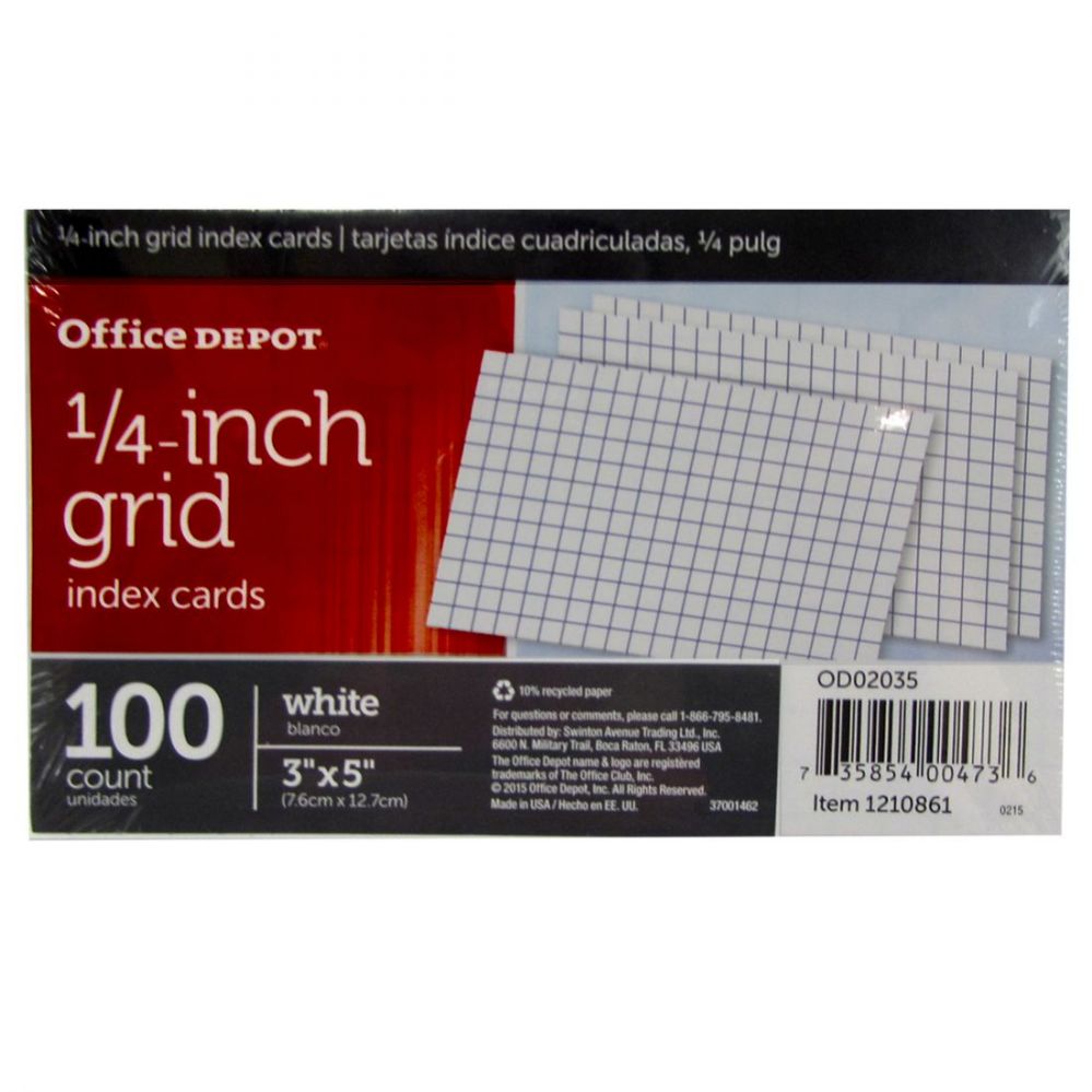 60 Pieces of Grid Pattern Index Cards 100 Pack