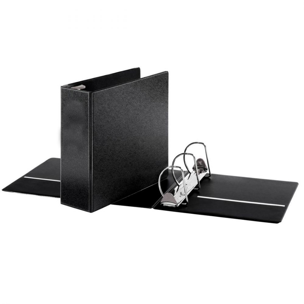 6 Pieces of Heavy Duty Binders With 4 Inch D Rings Black