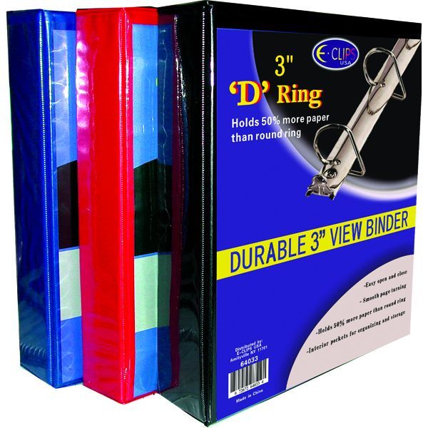 12 Pieces of Heavy Duty View Binders With 3 D Rings Assorted Colors