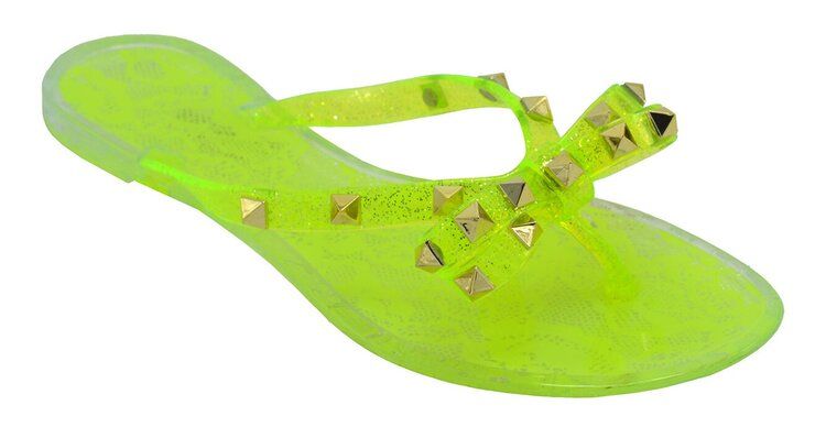 12 Pairs Sandals For Women In Neon Green Size 5-10 - Women's Sandals - at 