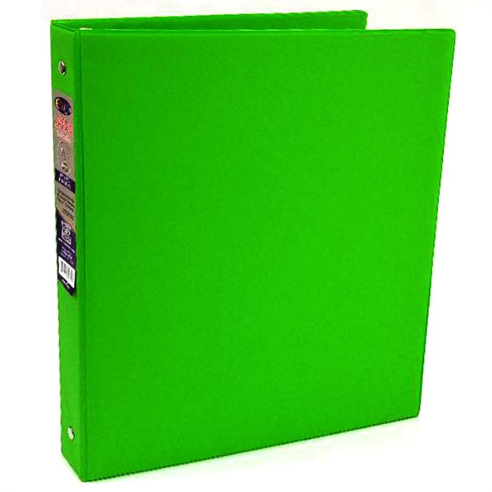 24 Wholesale 3 Ring Vinyl Hardcover Binders With 1 Round Rings In Green