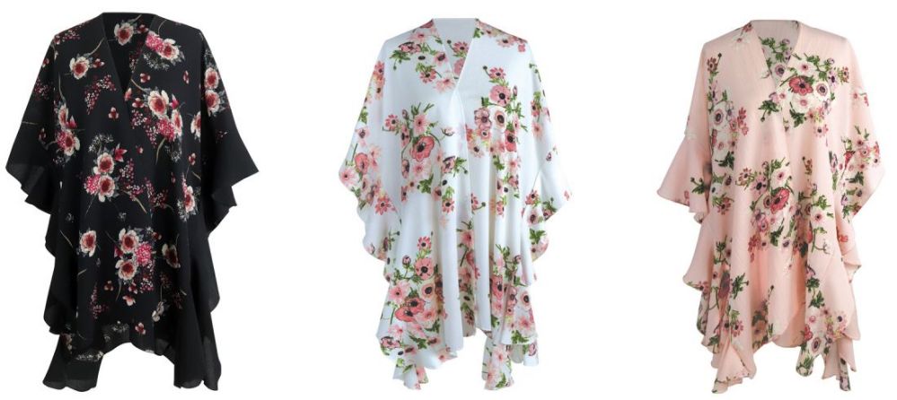 12 Wholesale Jack And Missy Wildflower Collection Kimono Robes With Floral Print