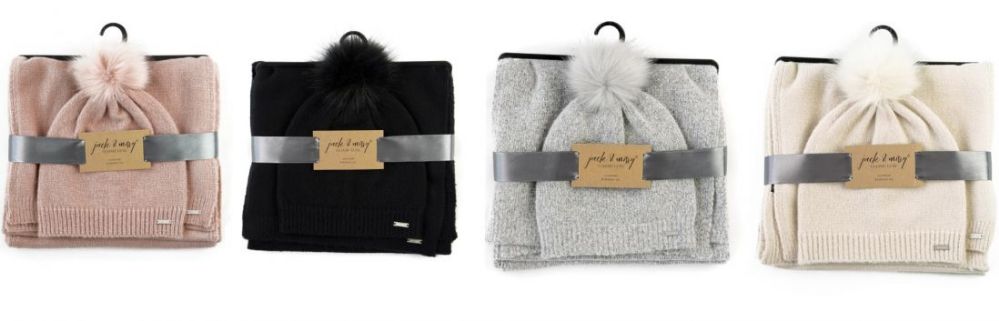 12 Pieces of Jack And Missy Essential Knit Hat And Scarf Sets