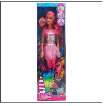 12 Wholesale 16.5" Mermaid Doll W/ Accss In Window Box, 3 Assrt Clrs