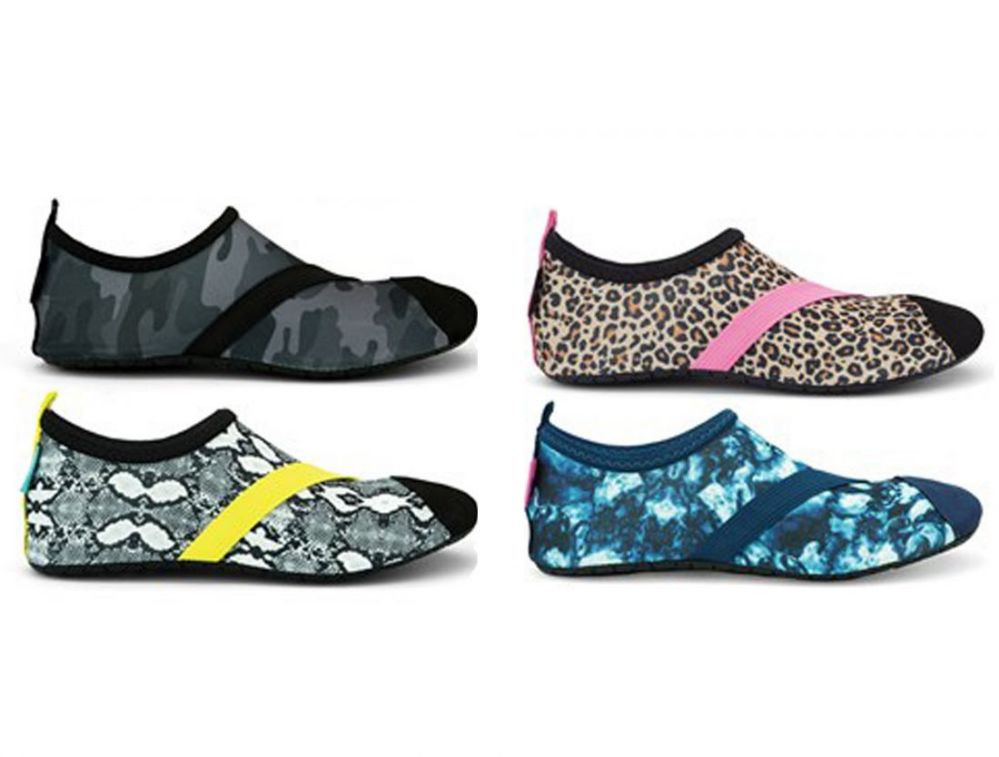 48 Wholesale Women's Fitkicks Slip On Athletic Shoes With Soft Footbed Camo Reptile And Leopard Print