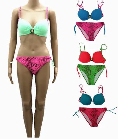36 Pieces of Women's Fashion Lace Up Bikini Set Beach Swimwear Assorted Designs