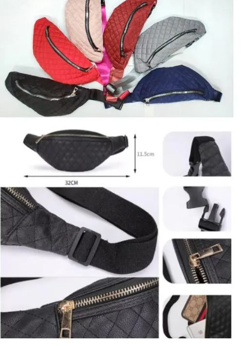 60 Wholesale Quited Design Fanny Pack