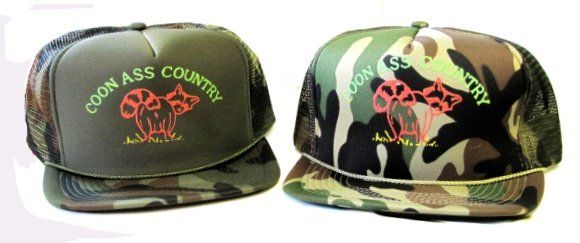 36 Pieces of Printed Mesh Hats, Green Camouflage(color May Vary),"coon Ass Country,"
