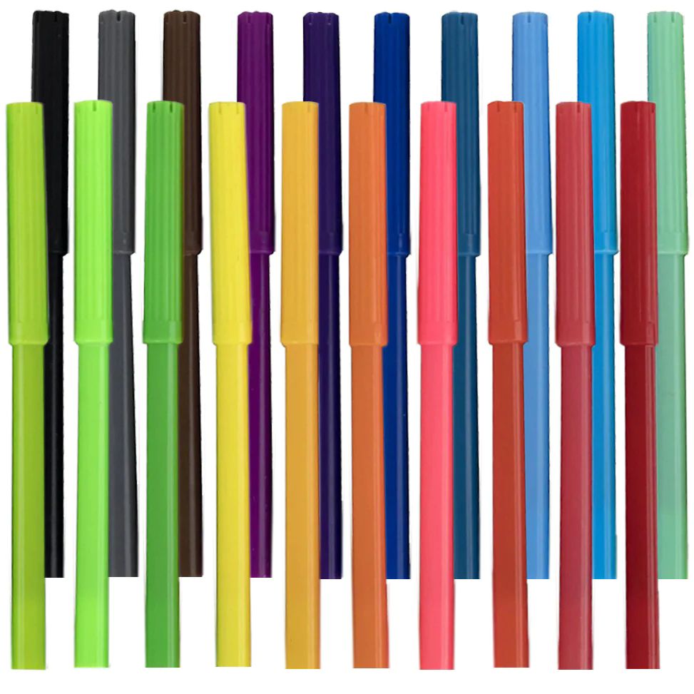 100 Wholesale Markers Assorted Colors - 20 Pack