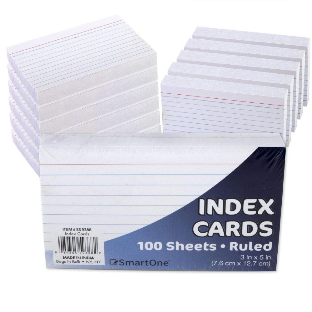 100 Packs of Pack Of 100 Index Cards