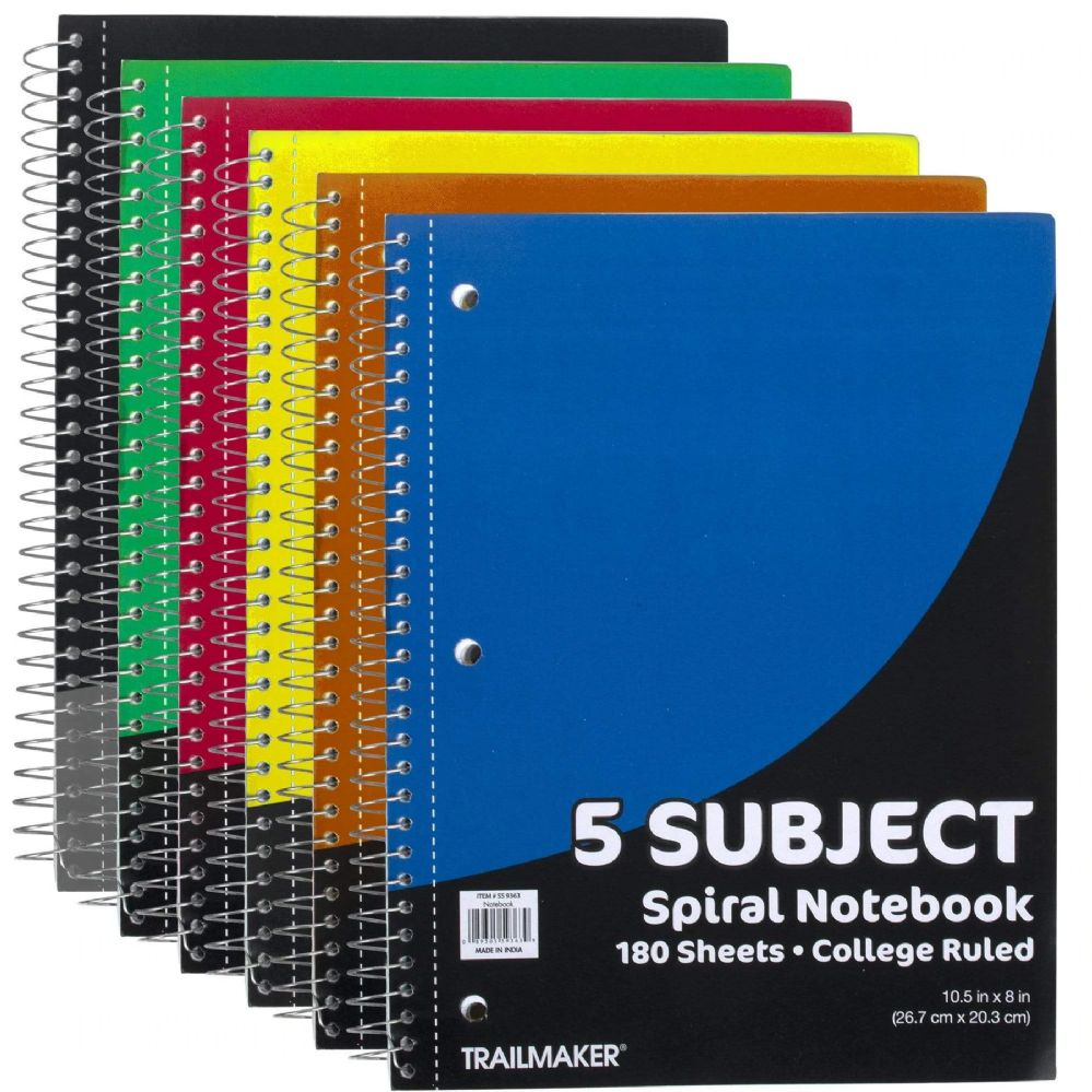 20 Pieces of 5 Subject Notebook - College Ruled