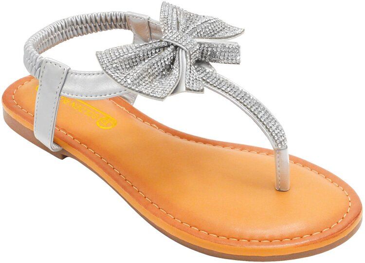 18 Pairs Fashion Flat Sandals For Women Sole Open Toe In Color Silver Size  6-11 - Women's Sandals - at 