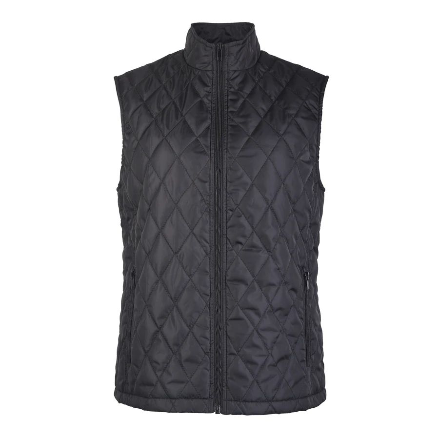 24 Wholesale Sofra Womens Diamond Quilted Puffer Vest Color Black Size S